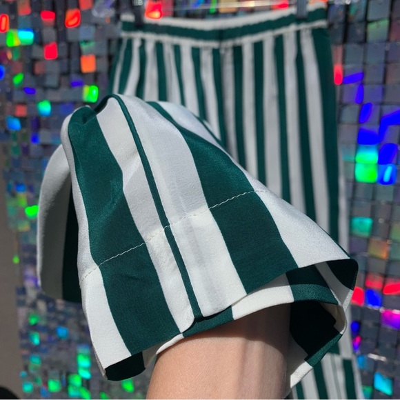 NWT All Year around (AYR) The Flow State Pant in Glass Green Regatta Stripe. - Picture 10 of 13